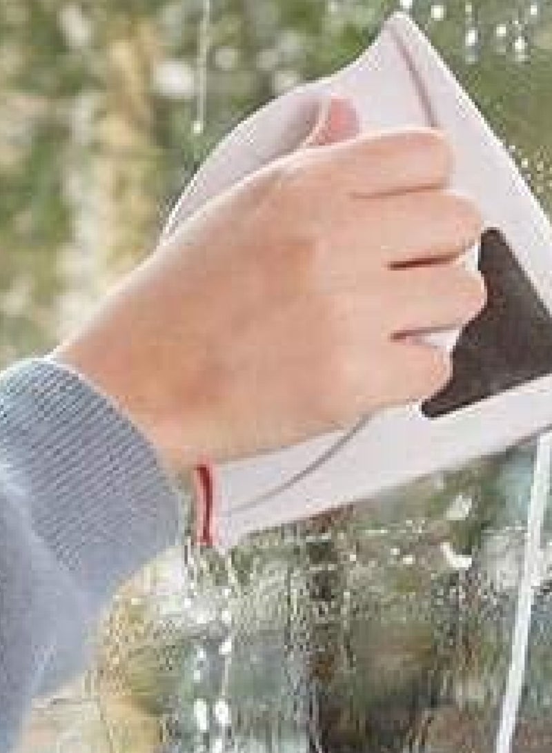 جينيكست منظف نوافذ ممسحة زجاجية مغناطيسية مزدوجة الجانب ، فرشاة تنظيف الأسطح ، أدوات تنظيف مثلثة للنوافذ الزجاجية للمنزل المرتفع - Image 1