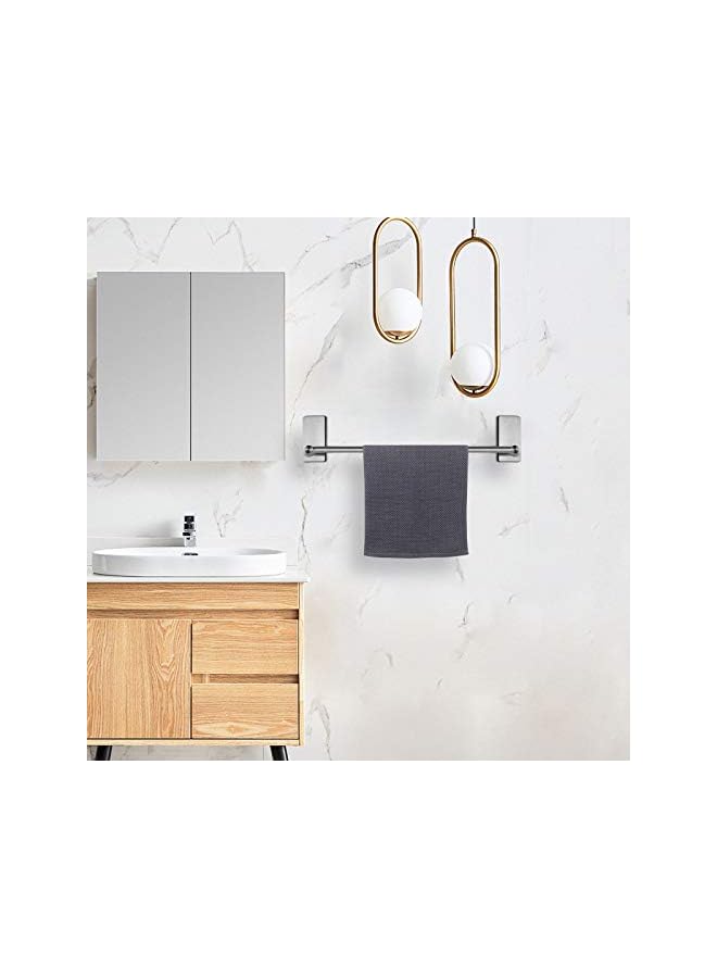 S-TOP Self Adhesive Bathroom Towel Bar- Stainless Steel Bath Wall Shelf Rack Hanging Towel Stick On Sticky Hanger Contemporary Style, NO Drilling (Brushed Nickel Finish, 24-Inch Towel Rack) - Image 4