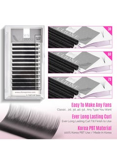 CLIONE PRIME Lash Extension Lashes 0.07 C Curl Lash Extensions 815 Mm Mixed Length Eyelash Extensions Mega Volume Lash Extensions Classic Eyelash Extension Pestañas Pelo A Pelo Profesional  - Image 2