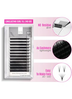 CLIONE PRIME Lash Extension Lashes 0.07 C Curl Lash Extensions 815 Mm Mixed Length Eyelash Extensions Mega Volume Lash Extensions Classic Eyelash Extension Pestañas Pelo A Pelo Profesional  - Image 3