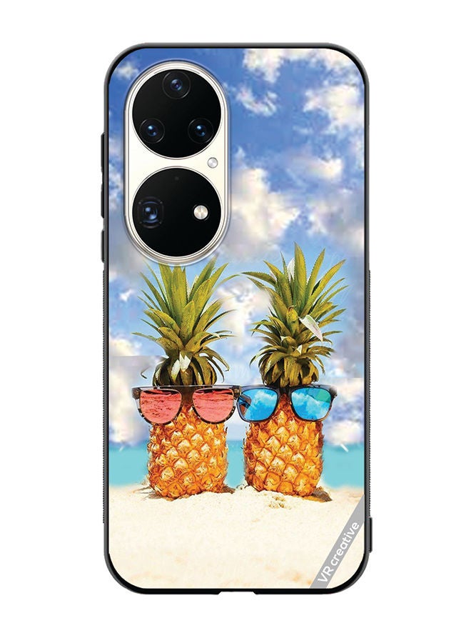 VR CREATIVE Protective Case Cover For Huawei P50 Pro Pineapple Design Multicolour - Image 1