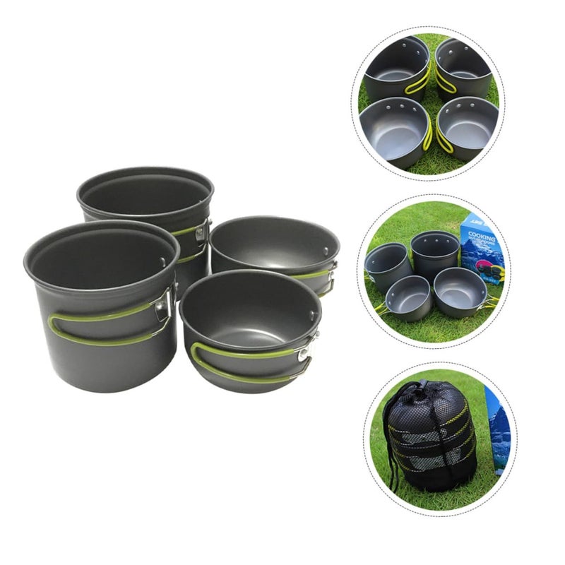 Alloy Camping Cookware Set Portable Outdoor Cooking Utensils for Hiking Picnic Barbecue - Image 4