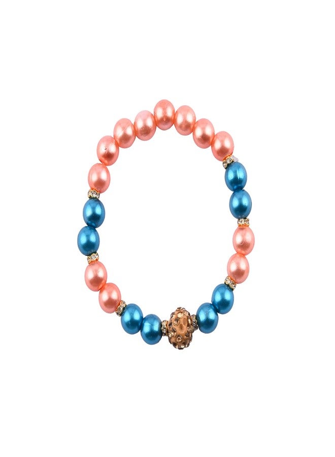 Coco Candy Peach and Blue Necklace & Bracelet - Image 5