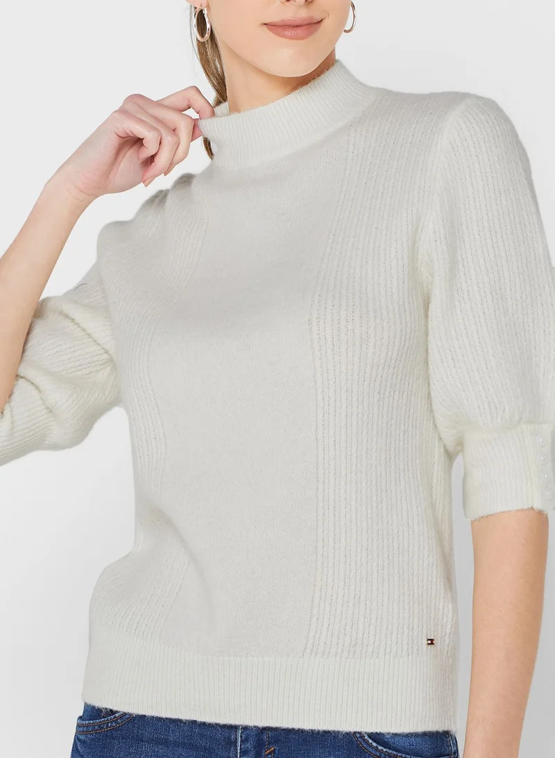 TOMMY HILFIGER High Neck Knitted Sweater