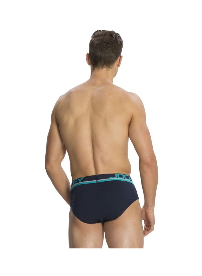 Jockey Men Cotton Briefs Pack of 1 FP01 Navy and Neon Orange Large Navy and Neon Orange L