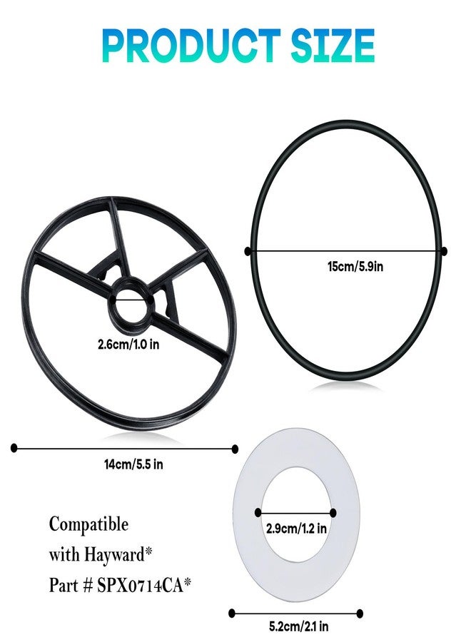 AQDD Spider Gasket Kit Pool Sand Filter Valve Seal Gasket Parts Replacement for Hayward Sp0714t Vari-Flo XL Valve and SPX0714CA O-Rings Gasket - Image 5