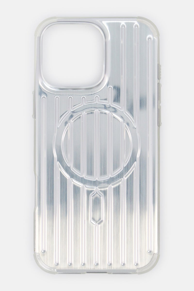 LEVELO iPhone 16 Pro Max Cabin Magsafe Protective Case, Silver - Image 1