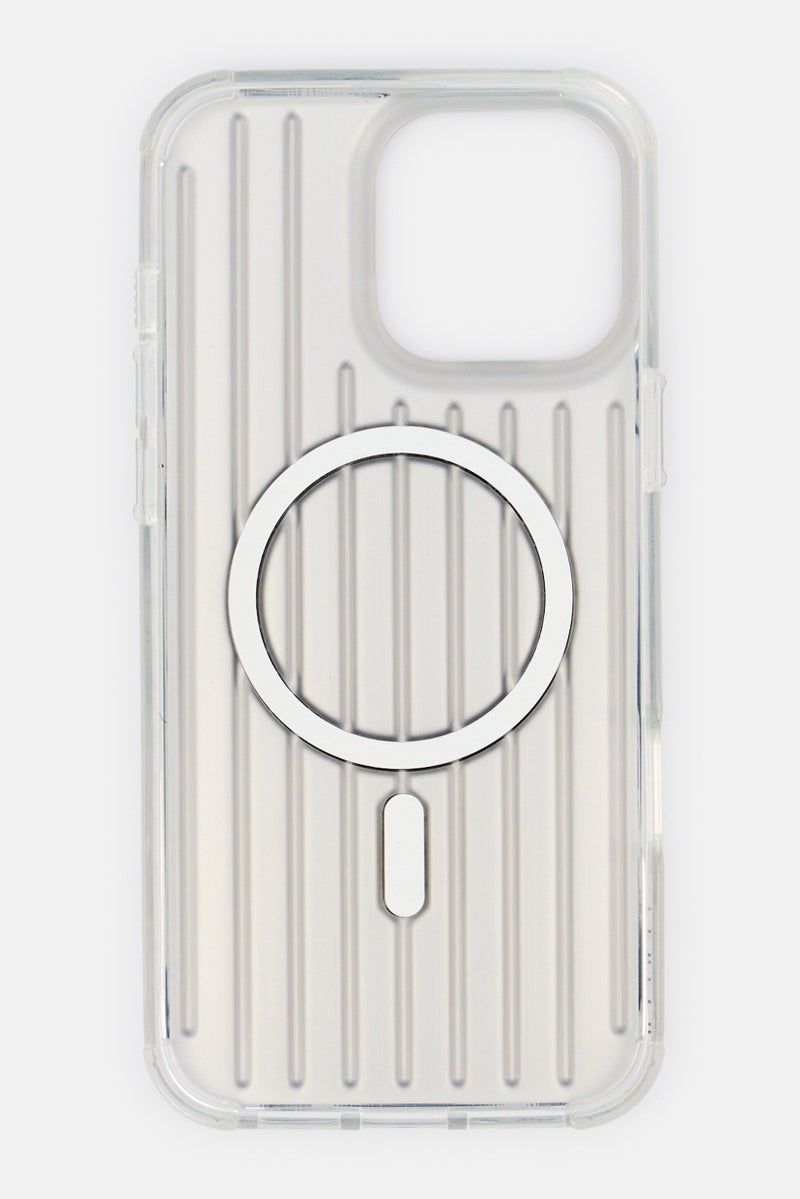 LEVELO iPhone 16 Pro Max Cabin Magsafe Protective Case, Silver - Image 3