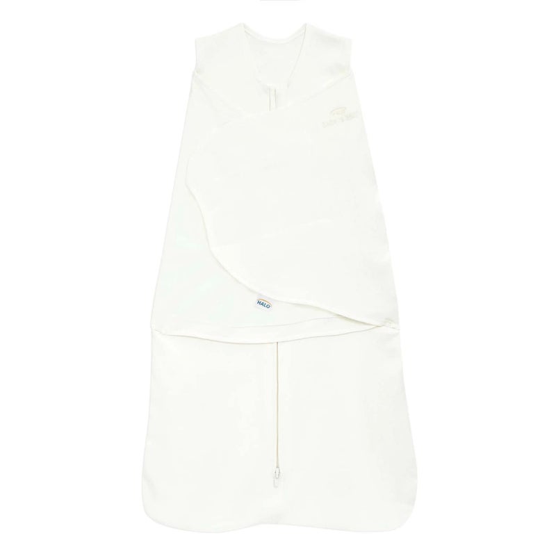 HALO 100% Cotton Sleepsack Swaddle, 3-Way Adjustable Wearable Blanket, TOG 1.5, Cream, Small, 3-6 Months - Image 1