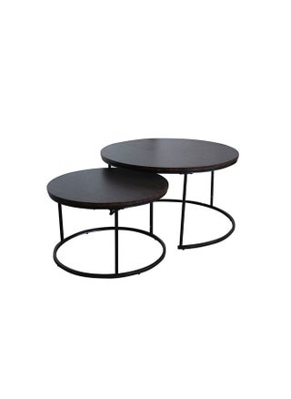 Yohan Coffee Table Set of 2 Multifunctional Living Room Table Space Saving Center Table Modern Design Furniture for Home L 80 x W 80 x H 45.7 cm Walnut - pzsku/Z1CA91BB29C639C868D42Z/45/_/1698399477/5fec2661-7485-4f2a-9e03-89d82c9ee309