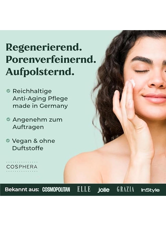 كوسفيرا كريم ليلي بالهيالورونيك لتقليل التجاعيد والهالات السوداء والانتفاخات 30 مل – كريم وجه للرجال والنساء، صنع في ألمانيا - Image 5