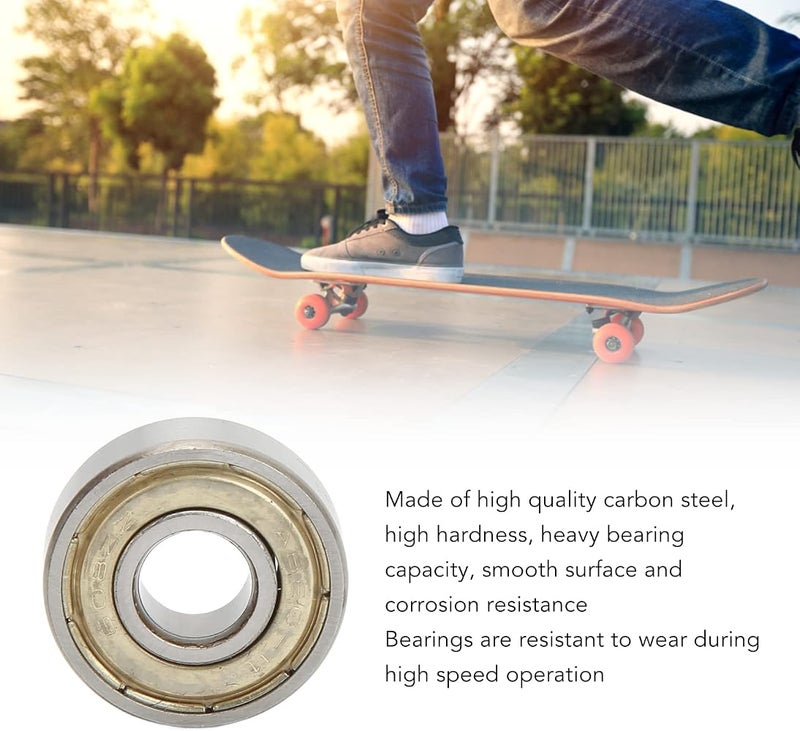TIKATARER 1 608ZZ ABEC 11 محامل كروية من الفولاذ الكربوني، 8 قطع 8x22x7mm - Image 4