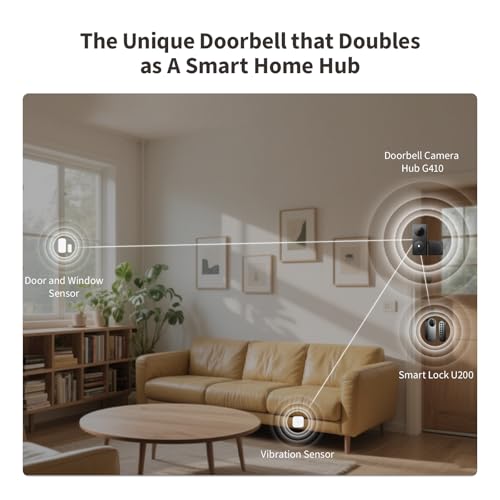 Aqara Smart Doorbell Camera G410 with Chime, 2K, HomeKit Secure Video, 2-Way Audio, Built-in Matter Hub, Wireless/Wired, Supports Apple Home, Alexa, Google, Home Assistant, 2.4G/5GHz Wi-Fi, Black - Image 5