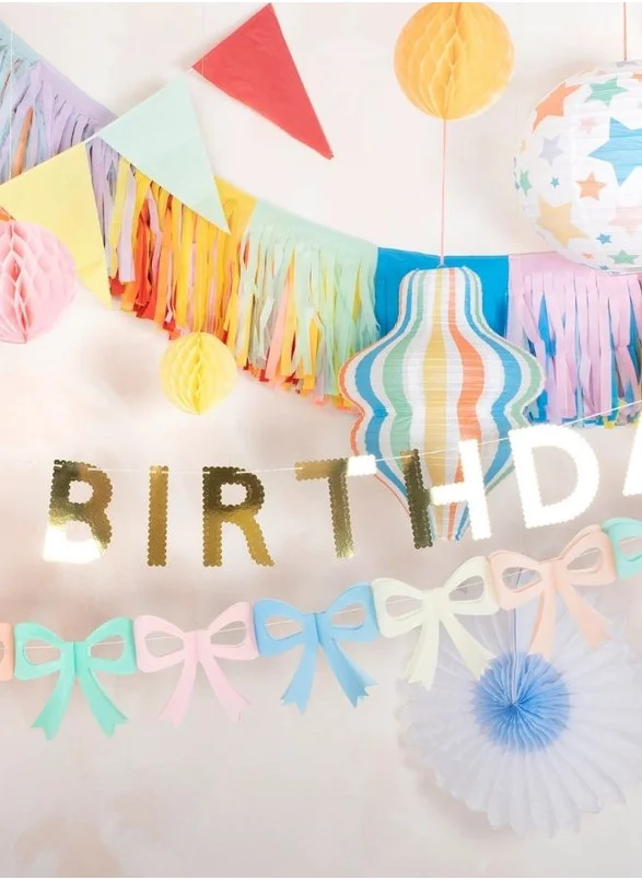 ميري ميري Meri Meri Bright Tissue Flag Garlands