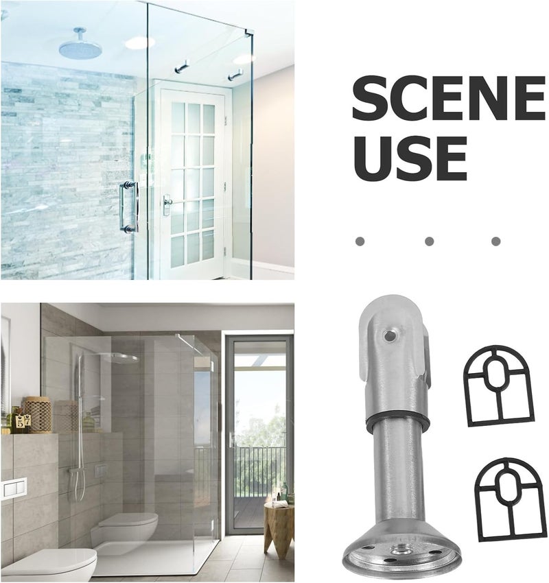 Generic 4pcs Commercial Bathroom Partition Support Feet Stainless Steel Restroom Partition Hardware Toilet Stall U Bracket Urinal Divider Leg Bracket Fittings - Image 2