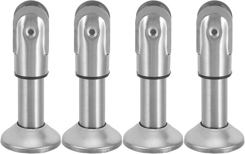 Generic 4pcs Commercial Bathroom Partition Support Feet Stainless Steel Restroom Partition Hardware Toilet Stall U Bracket Urinal Divider Leg Bracket Fittings - Image 1