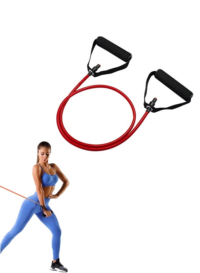 Loquat 20LB Single Resistance Exercise Band with Comfort Handle – Perfect for Physical Therapy, Strength Training, Muscle Tension, Stretching, Strength Training, Pilates, Sports  Fitness, Yoga - Image 1