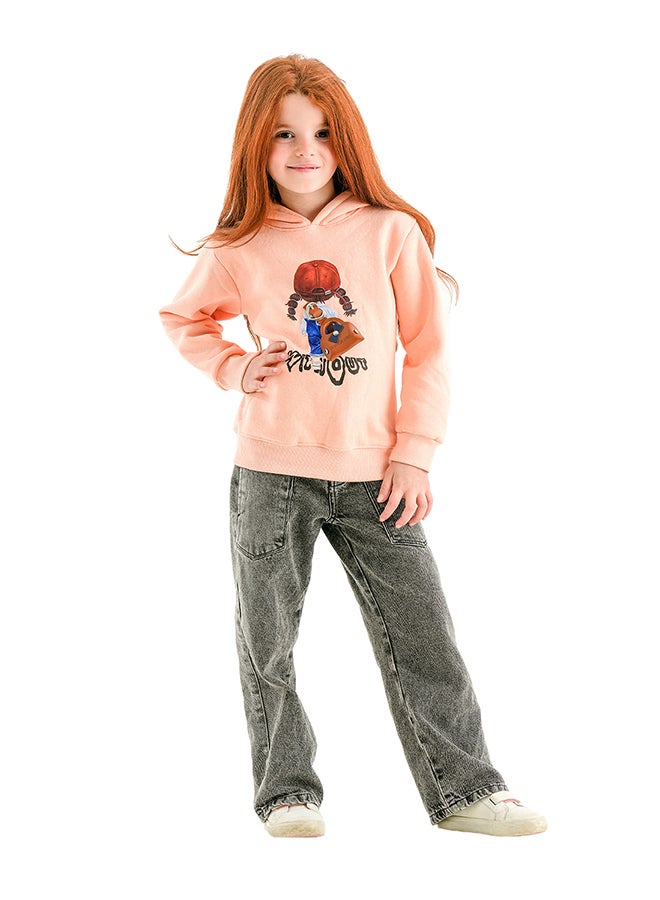 جوكي هودي شتوي بناتي مبطن فليس the هودي شتوي بناتي بطبعة