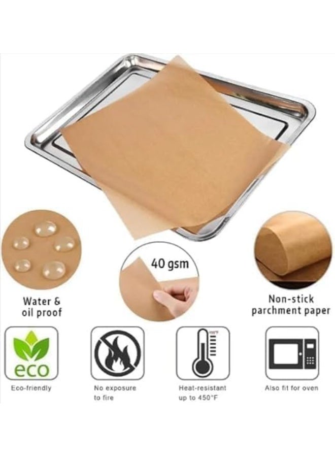 Grease-resistant parchment paper roll for baking - Unbleached, non-stick, heat and oil resistant baking paper, safe for air fryers and ovens, 10 meters x 30 cm - Image 2