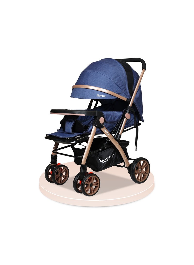 Nurtur Care from the Heart Wilder Baby/Kids Travel Stroller Reversible Handle, Marble Blue Official Product, Multicolor - Image 1