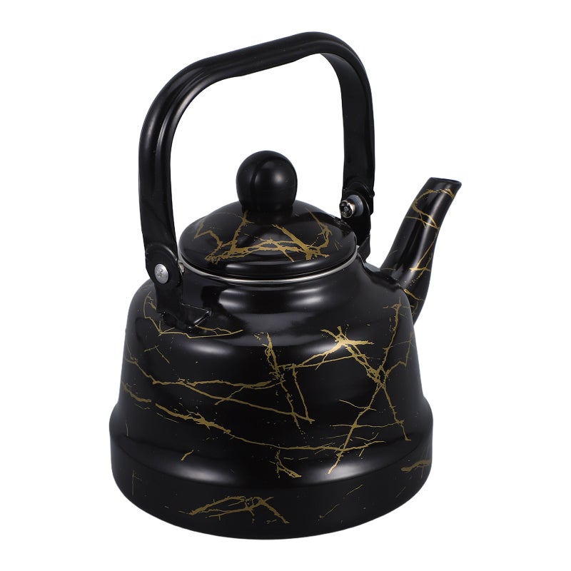 Vintage Enamel Teapot With Handle Stovetop Tea Kettle 1.7L Boiling Water Making Tea Retro Whistling Kettle For Kitchen Camping - Image 1