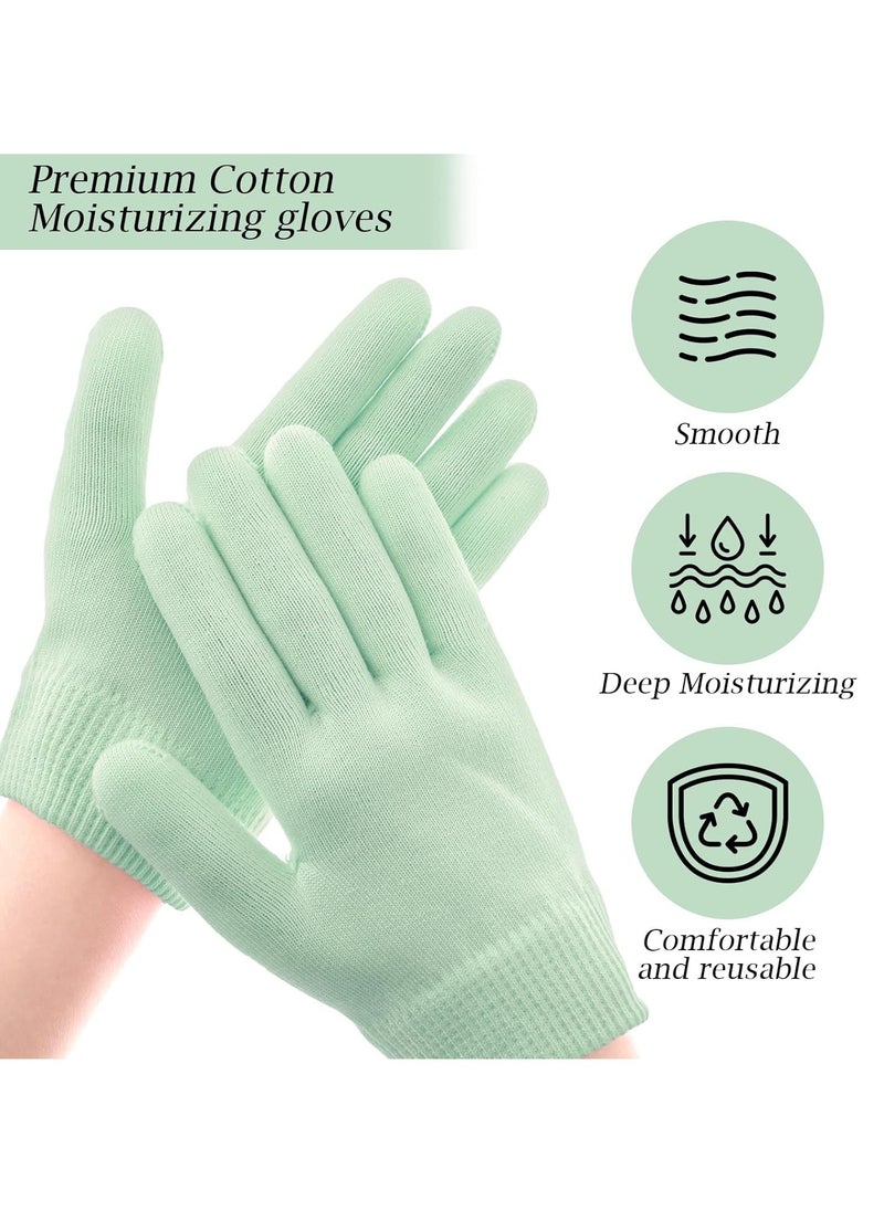CMGTYYD Sterilized Gloves, Gel Spa Sterilization Therapy Socks and Gloves Hand Masks Sterilized Gloves Gel Gloves Dry Hands Softening Repair Dry Cracked Hands and Feet Skin Care  - Image 4