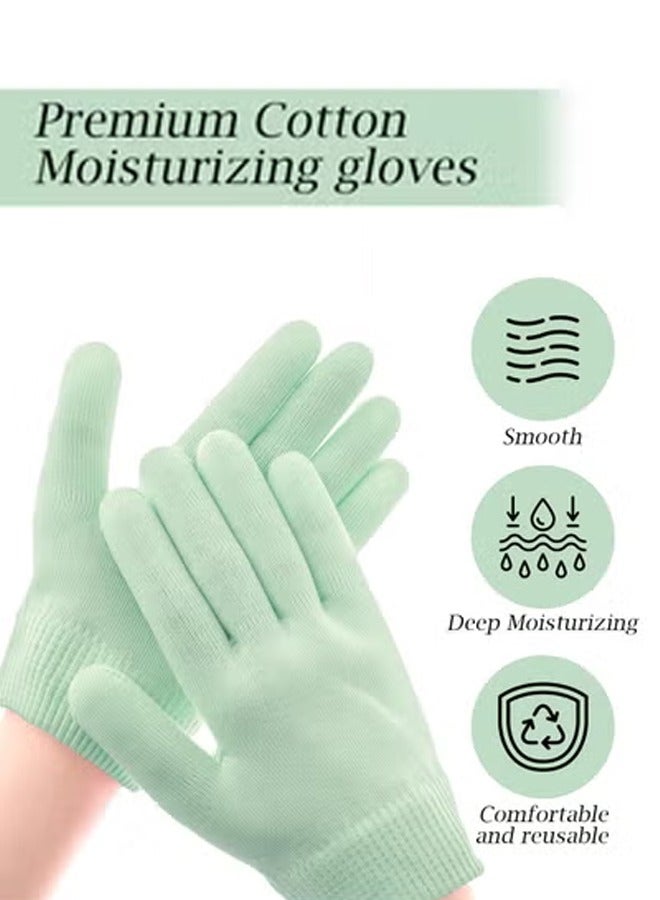 CMGTYYD Overnight Repair Gel Gloves & Spa Socks for Dry, Cracked Skin | At-Home Moisturizing Spa Treatment | Softening & Healing Hand and Foot Care - Image 4