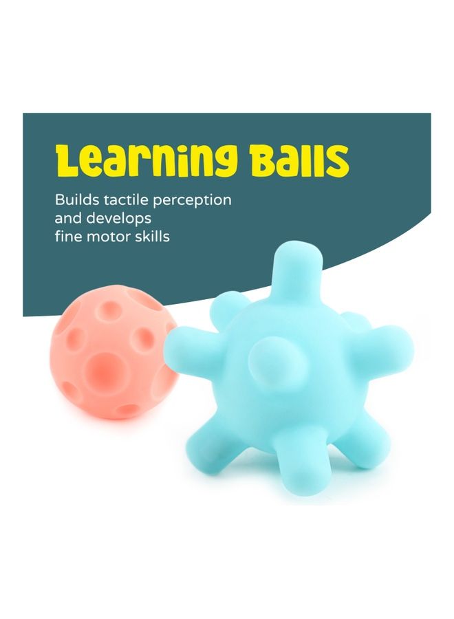 Moon Baby Learning Toy 6 Pack Soft Textured Balls - Image 2