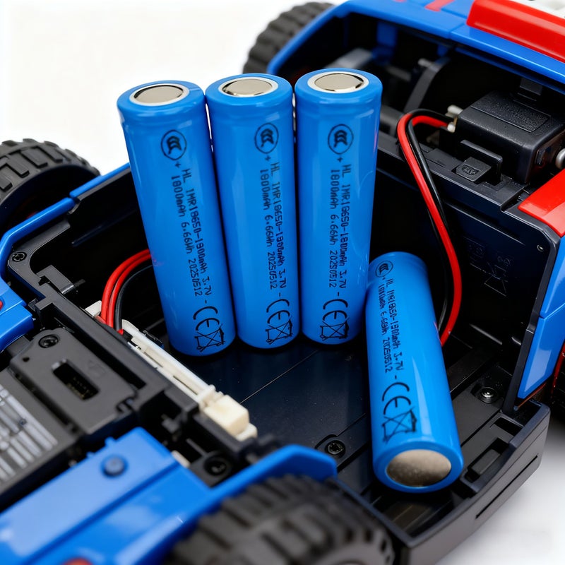 4 Section 18650 Rechargeable Lithium Ion Batteries 3.7V Large Capacity Metal Shell Flat Head Durable For LED Flashlights Headlights Drones Power Tools Clippers Doorbells - Image 3
