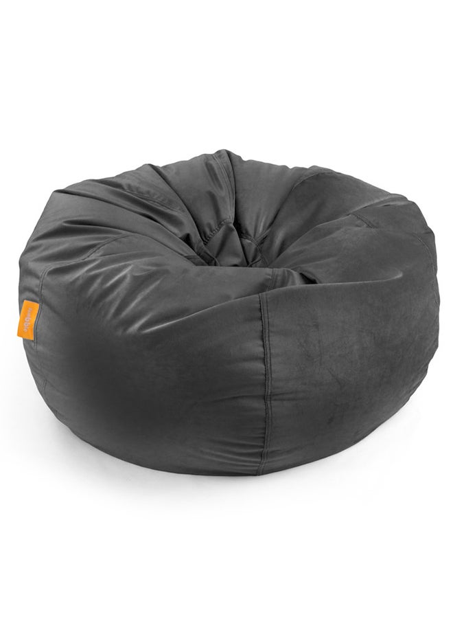 Jumbble Jumbble Suede Bean Bag with Filling | Ultimate Indoor Lounging Chair for All Ages | Velvet Soft Fabric | Filled with Polystyrene Beads(XXL, Black)  - Image 2