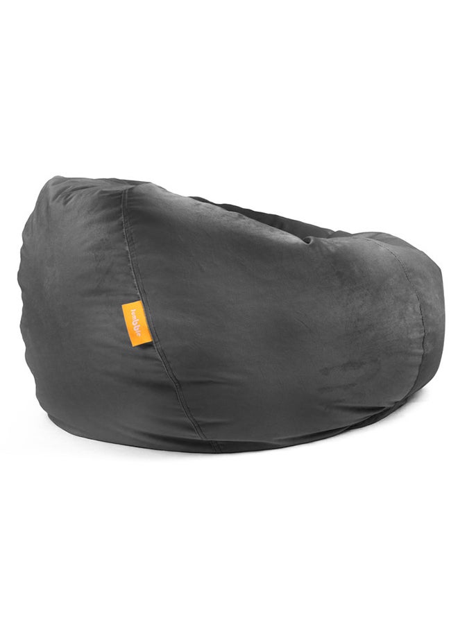 Jumbble Jumbble Suede Bean Bag with Filling | Ultimate Indoor Lounging Chair for All Ages | Velvet Soft Fabric | Filled with Polystyrene Beads(XXL, Black)  - Image 3