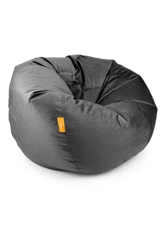 Jumbble Jumbble Suede Bean Bag with Filling | Ultimate Indoor Lounging Chair for All Ages | Velvet Soft Fabric | Filled with Polystyrene Beads(XXL, Black)  - Image 1