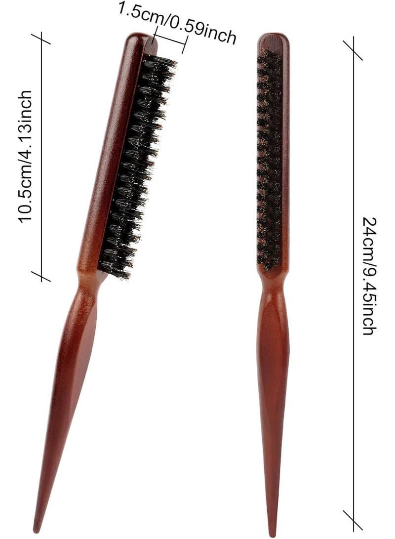 Alice Barber Wood Handle Hair Brush Anti Loss Wooden Barber Hair Comb, Hair Round Roller Wood Hair Brush, Bristle Nylon Hair Comb. - Image 4