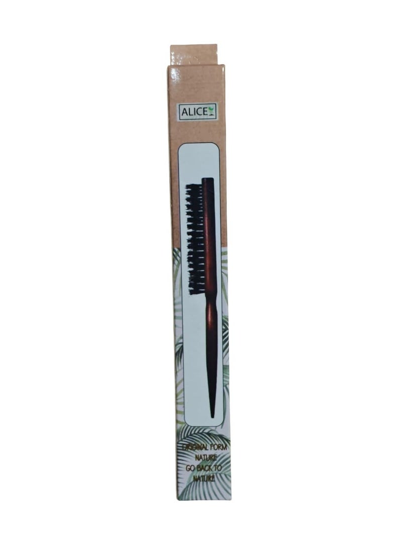 Alice Barber Wood Handle Hair Brush Anti Loss Wooden Barber Hair Comb, Hair Round Roller Wood Hair Brush, Bristle Nylon Hair Comb. - Image 2