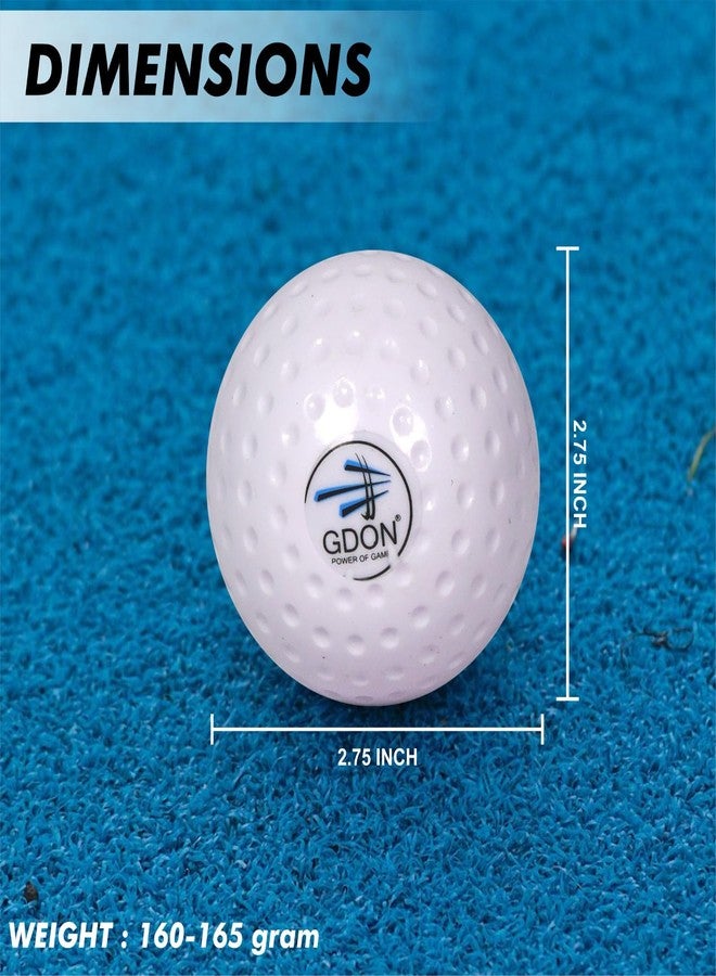 GDON Field Hockey Truf Hollow Practice Match Balls (Pack of 12 White) - Image 2