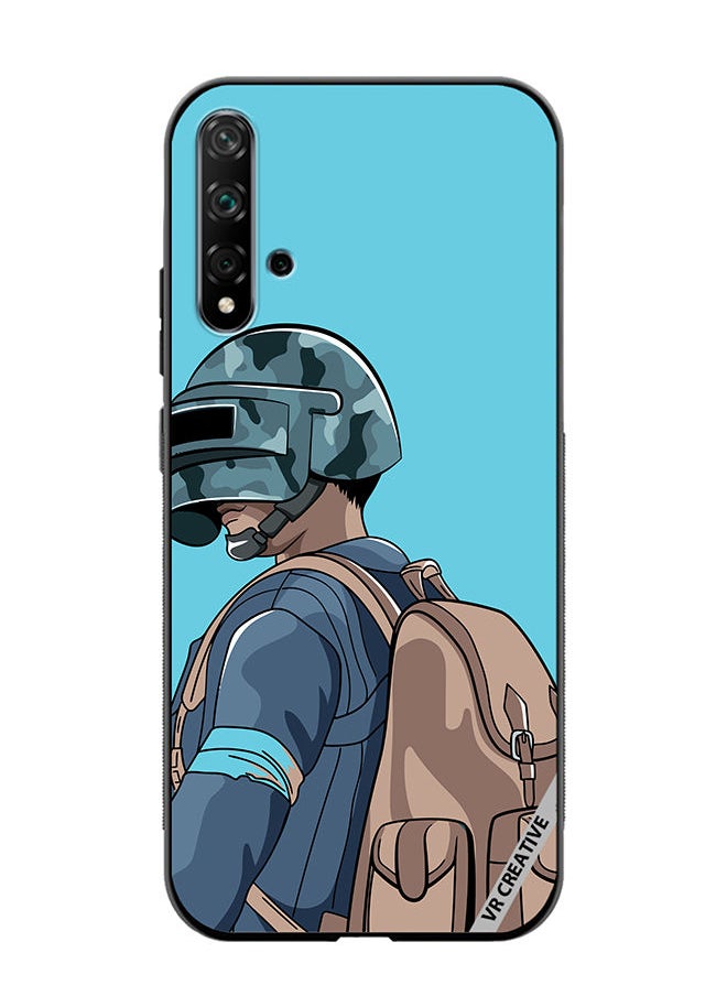 VR CREATIVE - Protective Case Cover For Huawei Nova 5T Helmet And In Military Uniform Design Multicolour - Image 1