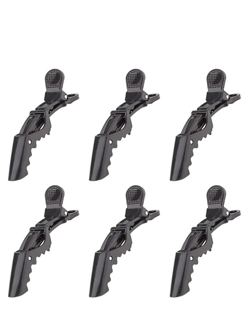 6 حزم من شرائح الشعر الأسود: شرائح الشعر الصالون Velcro، التصميم والشرائح، صالون الجودة. - Image 1