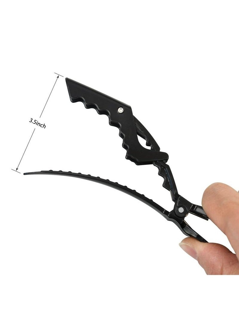 6 حزم من شرائح الشعر الأسود: شرائح الشعر الصالون Velcro، التصميم والشرائح، صالون الجودة. - Image 2