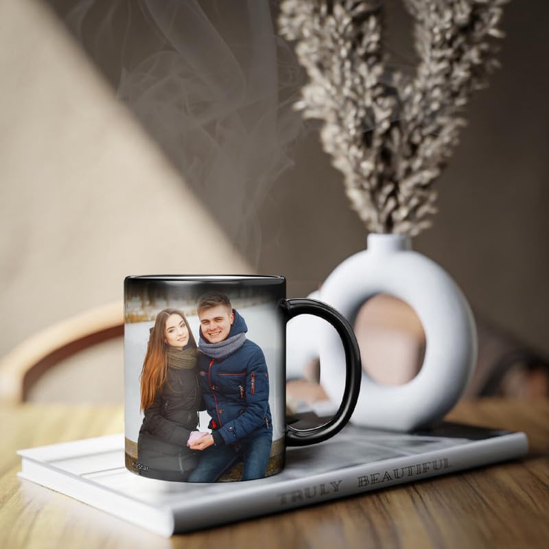 KivStar Photo Black Magic MugCup for Gift to Husband Wife Mother Father Girl Boy Best Friend On Birthday Valentine Anniversary 330 ml KIV03 - Image 2
