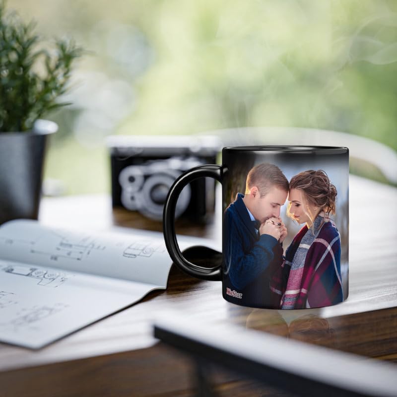 KivStar Photo Black Magic MugCup for Gift to Husband Wife Mother Father Girl Boy Best Friend On Birthday Valentine Anniversary 330 ml KIV03 - Image 3