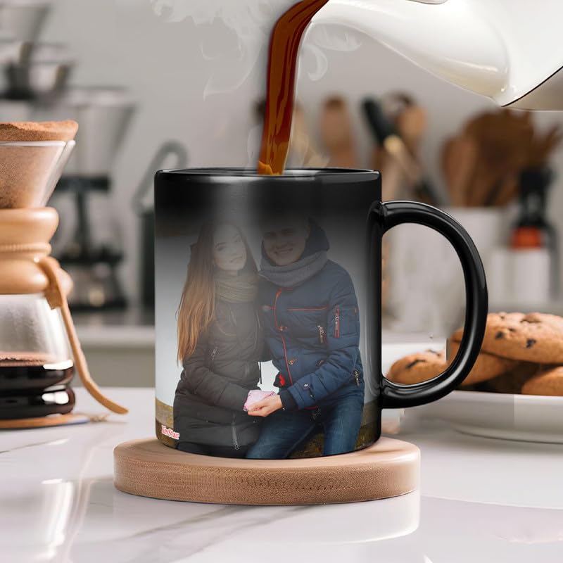 KivStar Photo Black Magic MugCup for Gift to Husband Wife Mother Father Girl Boy Best Friend On Birthday Valentine Anniversary 330 ml KIV03 - Image 1