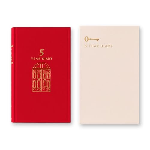 Midori 12851006 Diary, 5 Year Consecutive Door, Red - Image 3