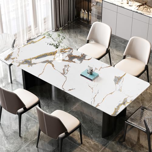 VaryFloral White and Gold Marble Contact Paper Peel and Stick Marble Wallpaper Removable Waterproof Cabinet Contact Paper for Countertops Vinyl Wrap Marble Wall Paper for Bathroom Kitchen 11.8"x118" - Image 5