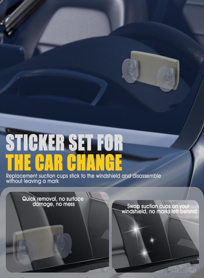 Orzero (2 Sets) Orzero EZ Pass Holder for Windshield, Fits Most US States Major Toll Passes Easy to Install and Remove with 4pcs Strong Suction Cups & 4pcs Mounting Strips - Image 3