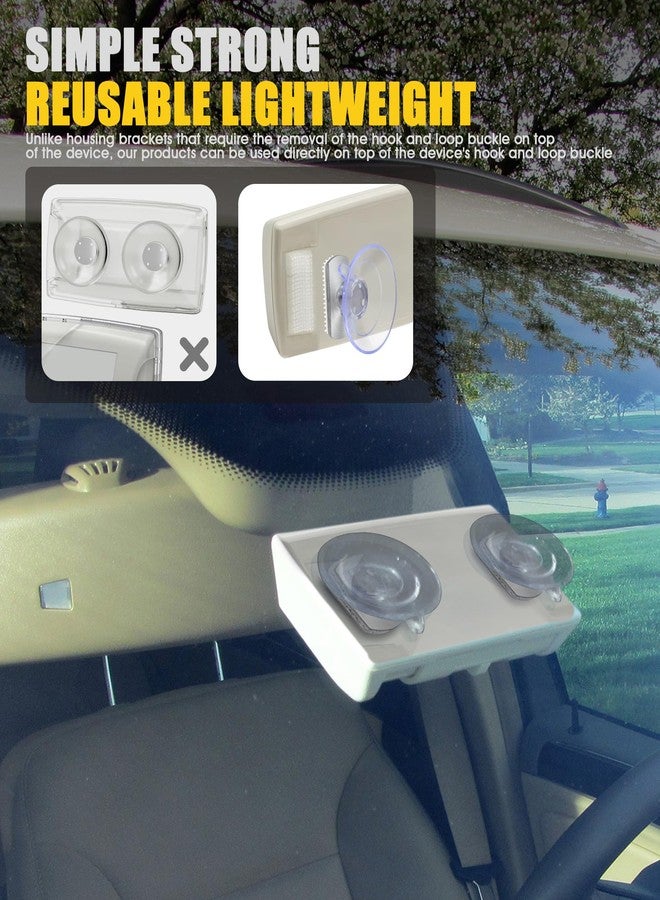 Orzero (2 Sets) Orzero EZ Pass Holder for Windshield, Fits Most US States Major Toll Passes Easy to Install and Remove with 4pcs Strong Suction Cups & 4pcs Mounting Strips - Image 4