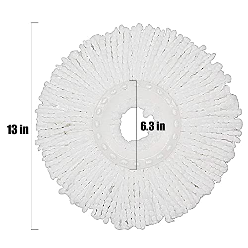YWSHF 5 Replacement Mop Micro Head Refill for 360° Spin Magic Mop-Microfiber Replacement Mop Head-Round Shape Standard Size - Image 2