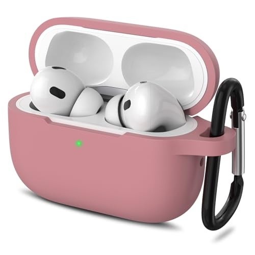 Tobfit Case for AirPods Pro 2, Wireless Charging, Powerful Drop Protection, TPU, Tough Magnetic Cover for AirPods Pro 1st/2nd Generation (2023/2022/2019)- Pink - Image 1