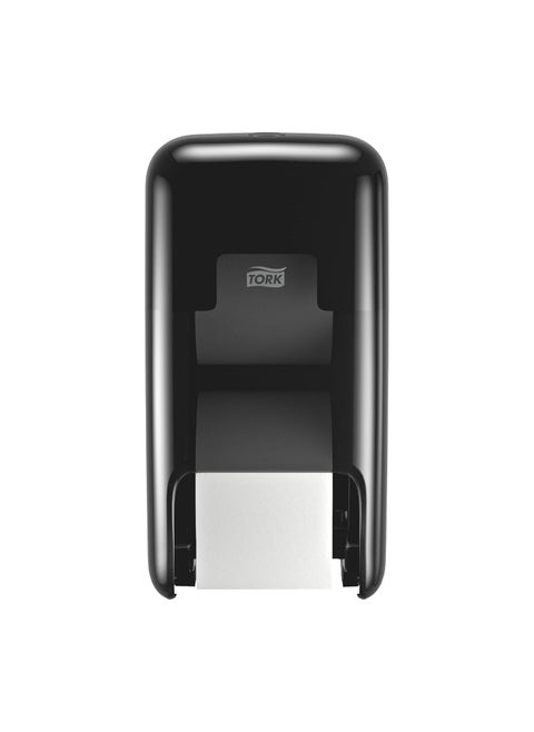 Tork OptiServe Coreless Toilet Paper Dispenser Black Compatible with T7T5 Systems Elevation Design 2Roll Dispenser 473528