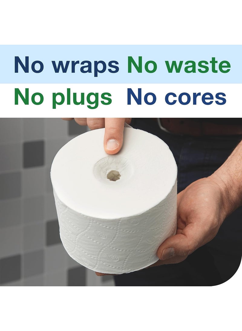 Tork OptiServe Coreless Toilet Paper Dispenser Black Compatible with T7T5 Systems Elevation Design 2Roll Dispenser 473528