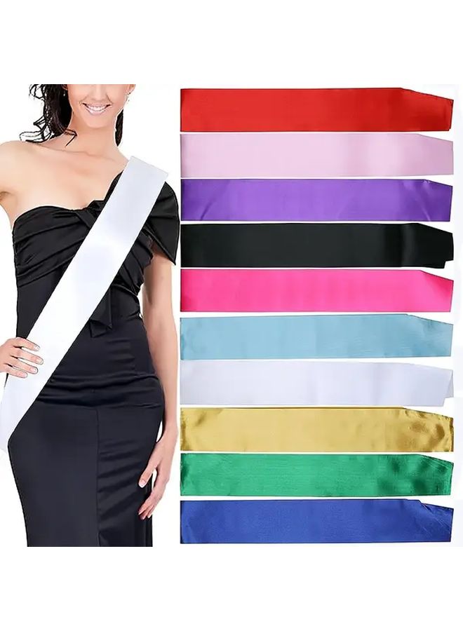 A Versatile 62.2 Inch Shoulder Strap For Plus Size Events Blue Elegant Multi Color Satin DIY Etiquette Belt Party Accessory - Image 1